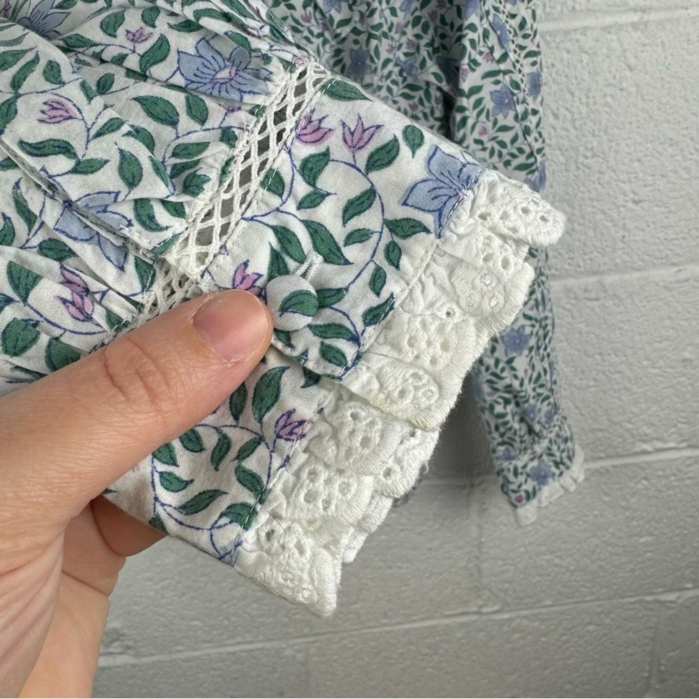 Pink City Prints Sky Florentina Florence Blouse – Size S – 100% Cotton - Picture 6 of 9